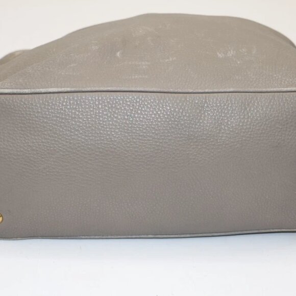 Prada Pomice Vitello Daino Shopper Tote - Dark Grey - Picture 12 of 15